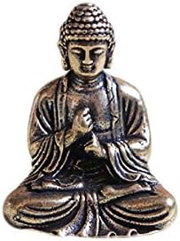 DMtse Латунная Мини-една антична Статуя на Буда Шакямуни Украса За Медитация Сидячая Поза Пътуване на Поклонение Привлекателна и Спокойни