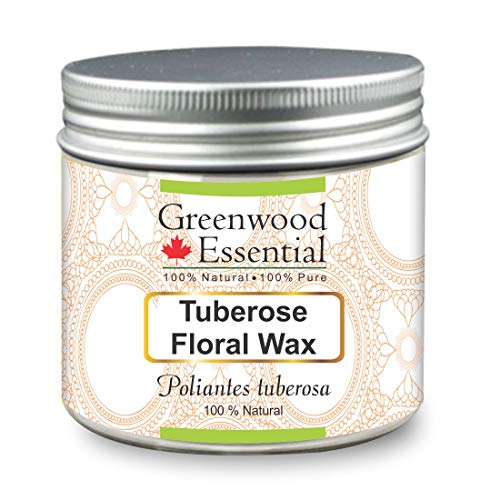 Цветен восък Greenwood Essential от чиста тубероза (Poliantes tuberosa) е Натурален Лечебен 50 г (1,76 унция)