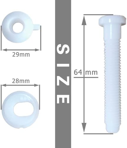 Винтове за тоалетна MUU, монтаж аксесоари, преносими бели пластмасови болтове (винтове-SL4)