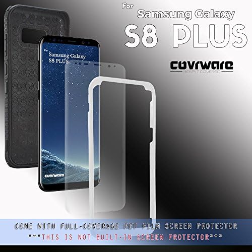 Калъф серия COVRWARE Желязо Tank, който е съвместим с Samsung Galaxy S8 Plus, [Защитно фолио за екрана] Сверхпрочная Здрава броня-кобур