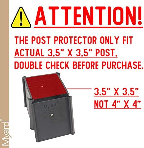 Защитни фундаменти за стълбове Myard с винтове с размер 4х4 инча (край на 3,5X3,5) За подови настилки, ограда, пощенски кутии или Предпазват