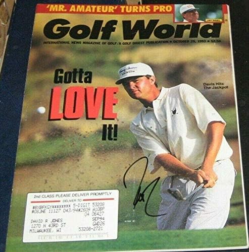 Играчите Дейвис Love III Първенство с АВТОГРАФ В списанието Golf World Magazine PGA - Списания по голф с автограф