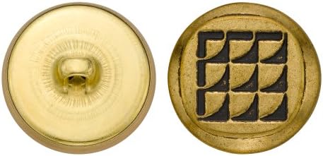 Изделия от метал C&C 5249 Модерна Метална Пуговица, Размер 36, Антично злато, 36 броя в опаковка