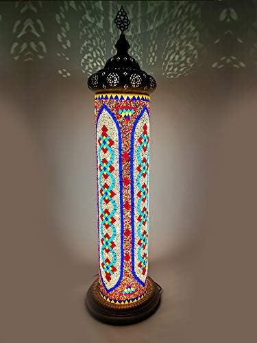 Effak Светлини Sudamlasibazaar - Мозаечни Лампи 57,5', Турска Мароканска Лампа, Мозайка Под Лампа, Начало Декор, Украса,