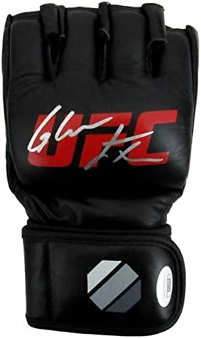 Подписан Шампион на UFC Гловером Тейшейрой /Автоматична Черна Дясната Ръкавица на бойното поле на ВМА JSA 165546 - Ръкавици UFC С Автограф