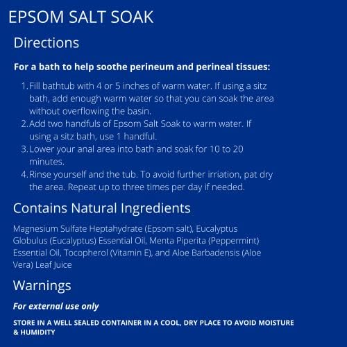 Сол за вана Doctor Butler's Английска Salt Soak – Sitz за облекчаване на хемороиди за мъже и жени, успокоява и осигурява естествена помощ,