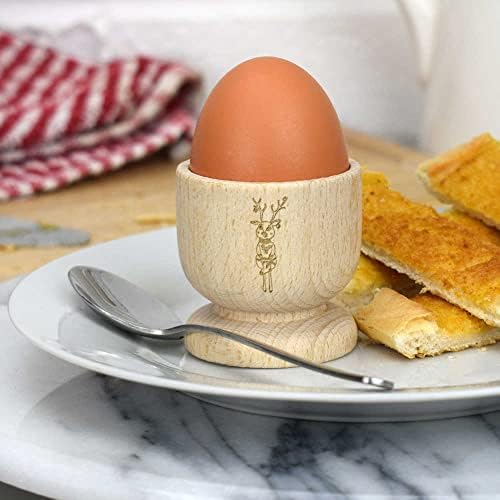 Дървена чаша за яйца Azeeda Коледен елен (EC00022160)