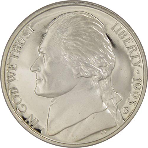 1993 S Jefferson Nickel 5 Cent Piece Choice Proof са подбрани монета на САЩ 5c 1993 година на издаване
