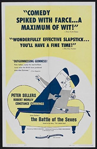 БИТКАТА на ПОЛОВЕТЕ - 27 x 41 Оригинален Плакат на филма, Сгънати на Един Лист, 1960 Питър Селърс