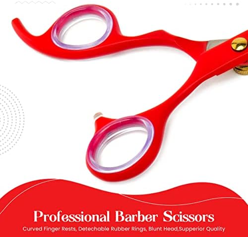 Професионални ножици за подстригване и филировки коса SURGEN - 6,5-инчов ножици с остър нож - Острие премиум-клас от неръждаема стомана за фризьорски услуги, подстригва?