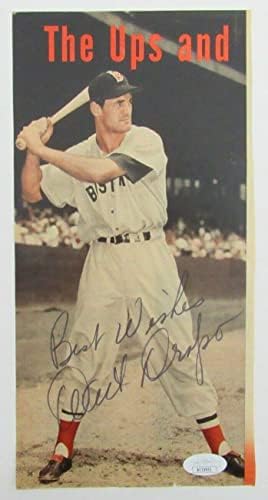 Снимка на Уолт Дропо с автограф в списанието на Boston Red Sox JSA - Списания MLB С автограф