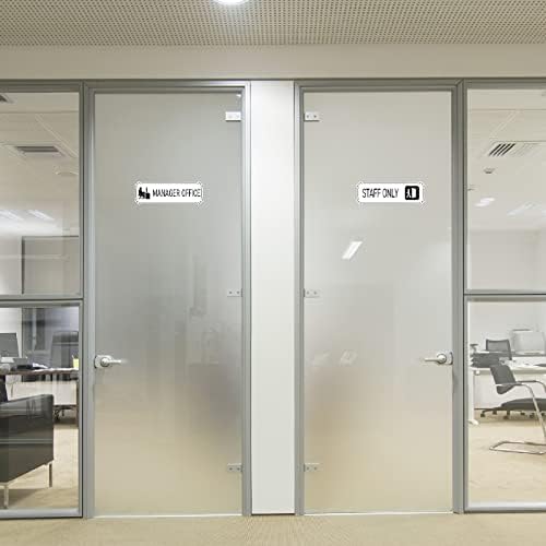 Централизирана Табела 9 x 3 Бяла - Самозалепващи Врата Табела Стикер на Стената за Офиси, Фирми, Домове