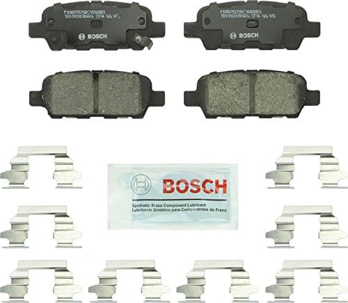 Керамични дискови накладки BOSCH BC905 QuietCast Премиум-клас, съвместими с някои Infiniti; Nissan 350Z, 370Z, Altima, Juke, Leaf, Maxima,
