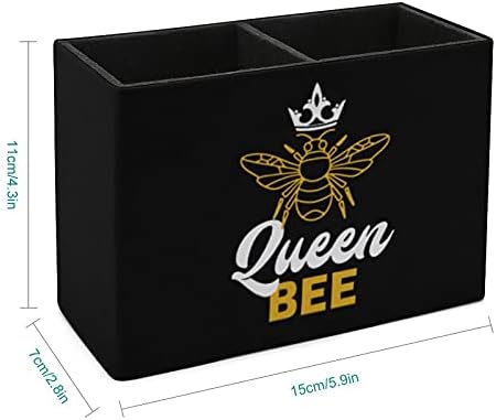 Nudquio Queen Bee От Изкуствена Кожа Титуляр за Моливи Дистанционно Управление Органайзер Контейнер Кутия за Домашен Офис