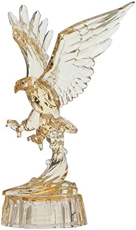 HOZUSO Акрилна Статуетка на Орел Американската Гордост Фигурка Белоголового Орлана Стъклена Колекция Декоративна Статуя на Животно Коллекционный