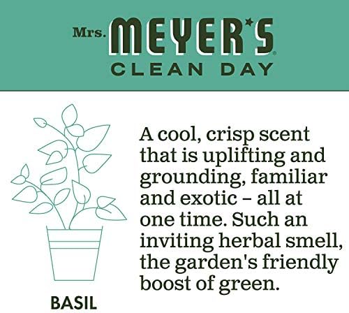 Сапун за ръце Mrs. Meyer's с добавяне на Етерични масла, Биоразлагаемая формула, Босилек, 33 течни унции