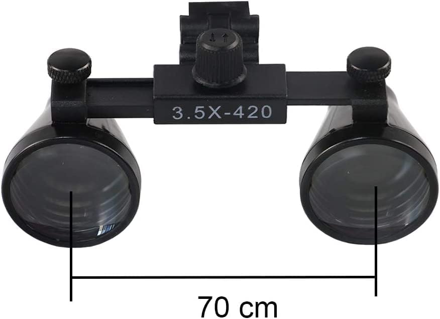 Бинокулярна лупа (пластмасова битумен тип) под Лупа 3,5 X 420 мм, Тъканно Кутия За опаковане на Хирургични бинокулярных loop