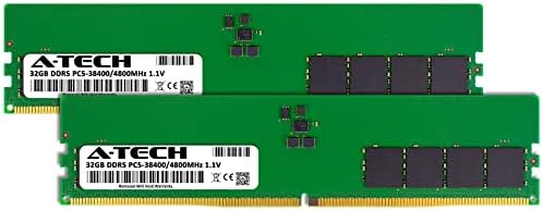 A-Tech 64 GB (2x32 GB) памет за Dell OptiPlex 7000 Tower | DDR5 4800 Mhz DIMM-ове PC5-38400 288-Пинов комплект актуализации на картата