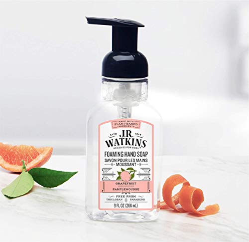 Пенящееся сапун за ръце J. R. Watkins с дозатор-шум, Хидратиращи пяна за измиване на ръцете, Напълно Естествен, Без алкохол, Без насилие,