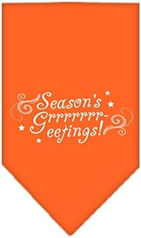 Шарена кърпа Mirage Pet Products Seasons Greetings с Трафаретным принтом за домашни любимци, Голяма, Оранжева
