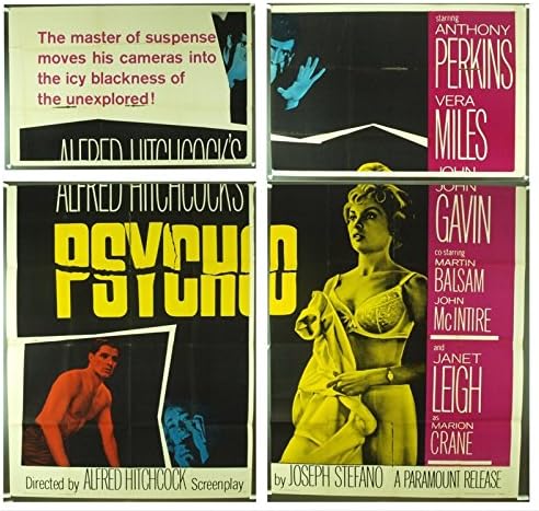 Психо (1960) Оригинален плакат на шест листа (81x81)