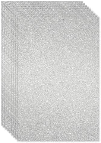 24 Лист Картон хартия с Сребърен блясък за scrapbooking, на Декоративно-приложното изкуство, 250 гориво, Двустранен (8 x 12 см)