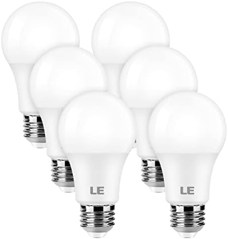 Led лампи LE Капацитет от 60 Вата В Изражение, Led лампа с регулируема яркост 5000K на Дневна светлина е Бяла на Цвят, Стандартна Средна