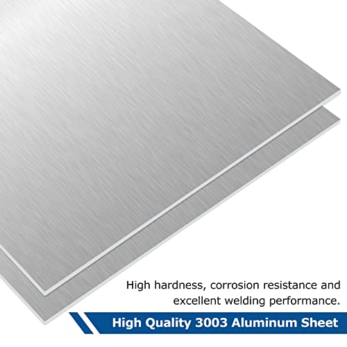 2 ЕЛЕМЕНТА Алуминий 3003 Има Метална плоча, 8x8, алуминиева плоча с дебелина 1/8 инча Плосък Обикновена Плоча, алуминиева Правоъгълна