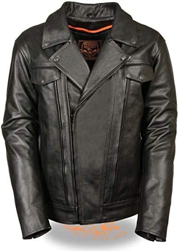 Milwaukee Leather-LKM1720-Мъжко Кожено яке Cruiser с Вентилируемым джоб (малката)