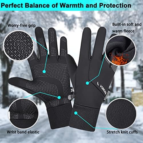 Горещи Зимни Ръкавици за мъже и жени, Морозильные Топли Ръкавици, без хлъзгане Водоустойчиви Леки Ръкавици за Сензорен екран за Разходки,