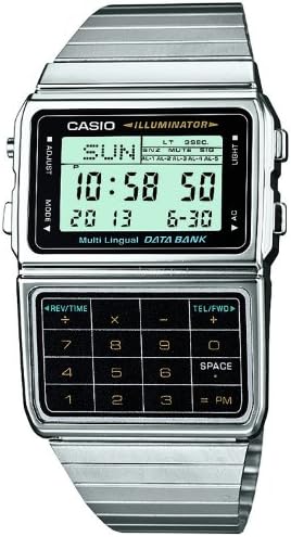 Качествени часовници на Casio DBC-611-1CR от банката данни Класическата серия - Сребърен