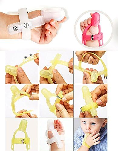 Детски Ограничител за смучене на палеца Защита за палеца (на 12 месеца от ~ 5 години) x Бял цвят