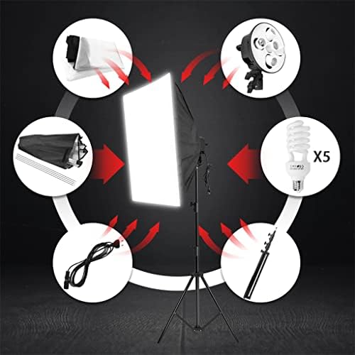 SXNBH Комплект непрекъснато осветление за Фотография Конзола Софтбокс 45 W 5500 До Студийная Лампа Дневна светлина 2x3 m Фонова Рамка