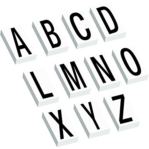 Етикети/Стикери Aviditi Рибка Warehouse Letter Kit, 4 x 2 1/8, Черен / Бял, 1 Комплект