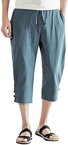 Компресия къси Панталони за Мъже, Мъжки Преки Свободни памучни Зреещи Летни Ежедневни Панталони Мъжки Дишащи Панталони На Открито