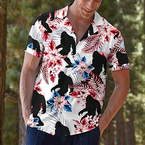 Хавайски Ризи с Удоволствие Коне за мъже и Жени, за Любителите на конни Надбягвания, Хавайски Летни Ризи с Къс ръкав, Свободно Cut, Копчета