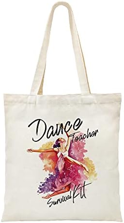 ZHANTUONE Холщовая чанта-тоут, Подарък Учител по танци, Подарък Танцору, Подарък за инструктори по танци, Благодаря подаръци Учител по