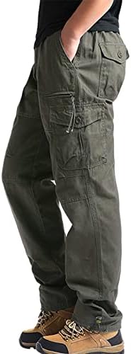 MIASHUI Fair Trade за Мъже Мъжки Панталони са Модерни Ежедневни Панталони с много Джобове с Цип и Ключалката Мъжки Панталони Карго Панталони