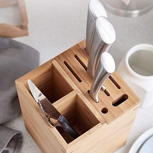 Държач за ножове за кухненски прибори - Екологично чист Държач за ножове Спестява място за режещи инструменти Уникален дизайн бразда