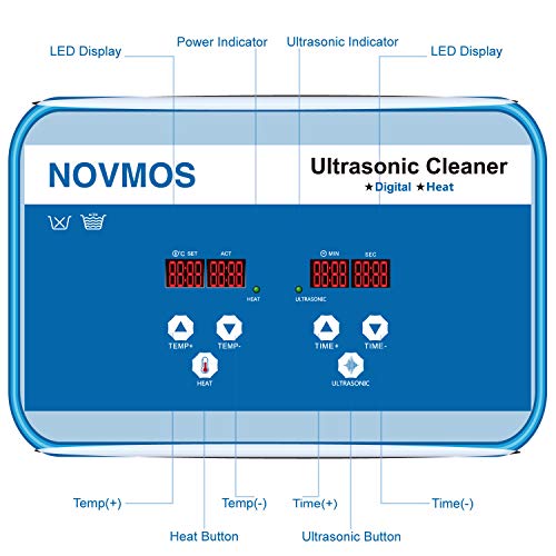 Ултразвукова Cleaner - NOVMOS 6L Ултразвукова Пречистване на грамофонни плочи, Професионален ултразвуков Чист, чист Звук с Цифров таймер