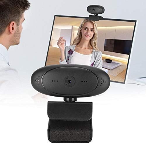 Emoshayoga HD Камера, Уеб камера за видео-конферентна връзка с Вграден микрофон (черен)