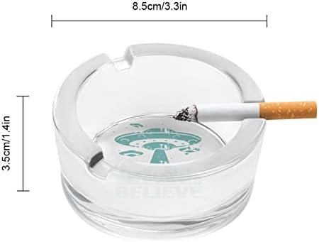 Снежен Човек Чужди Дрехи НЛО Стъклен Пепелник за Цигари Около Пепелника Портативният Притежателя Пепел Калъф за Вътрешно Външно