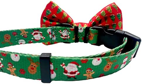 Сладки вратовръзки-пеперуди за кучета във формата на Коледно - 2 x 4, Висококачествени вратовръзки-пеперуди за кучета - Поставят на дъвка