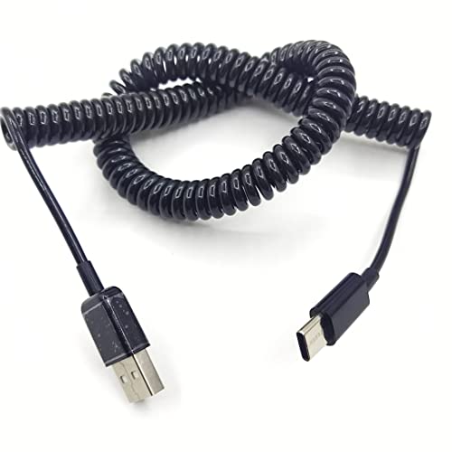 MMNNE Спирален кабел Type C за кола, Спирален кабел, зарядно устройство, USB C за смартфони Note 10, Galaxy S20/20 +, s21/s21 +, S10,