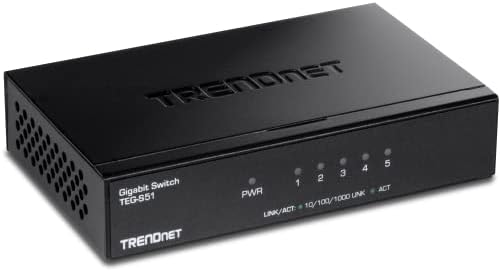 Тенис на 5-port gigabit switch TRENDnet, Черен и 8-port Gigabit GREENnet switch, Мрежов комутатор за Ethernet, 8 порта Gigabit Ethernet