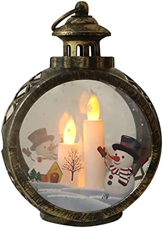 4qLL24 Led Светлини, Коледни Украси за Дома, Фенер, Свещи, Украси за Коледната Елха, Лампа Дядо коледа, Домашен Декор
