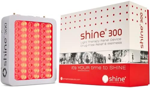 Терапия с червена светлина SHINE® 300 за тяло - Медицински панел за терапия Червен инфрачервен светлина - 60 светодиода с мощност 5 Вата,