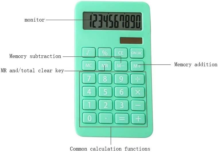 GANFANREN Слънчев калкулатор 10 Многофункционален Калкулатор Студентски Счетоводният Финансов Офис Цветни Компютърни Аксесоари за домашния