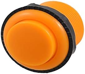 Нов Lon0167 AC 250V 1.5 A Instant бутон 24 мм Оранжев цвят за игри Aecade (AC 220V 1.5 A Instant бутон 24 мм оранжев цвят за игри Aecade
