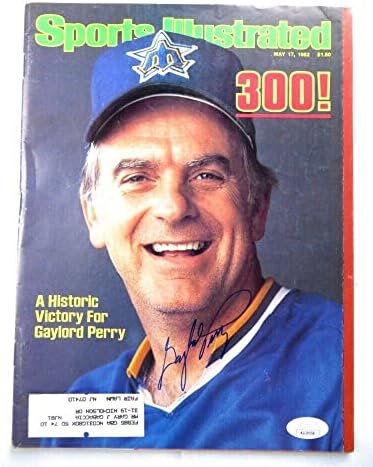 Списание с автограф Гейлорда Пери Sports Illustrated 1982 Mariners JSA AG39558 - Списания MLB с автограф